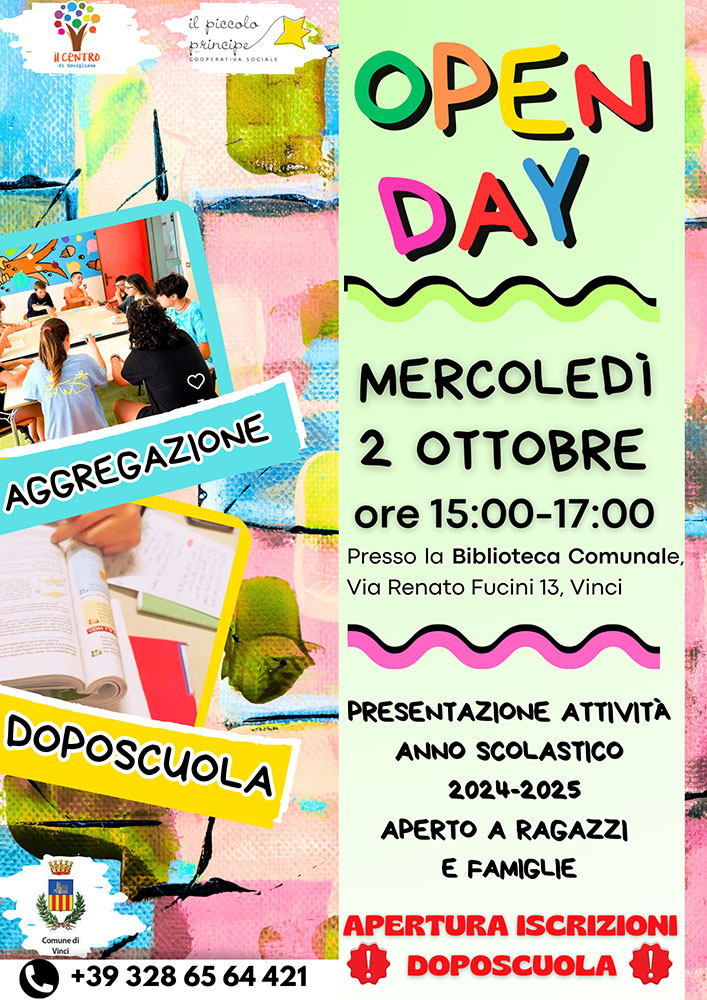 Doposcuola, due open day per conoscere il servizio del Centro di Aggregazione Giovanile