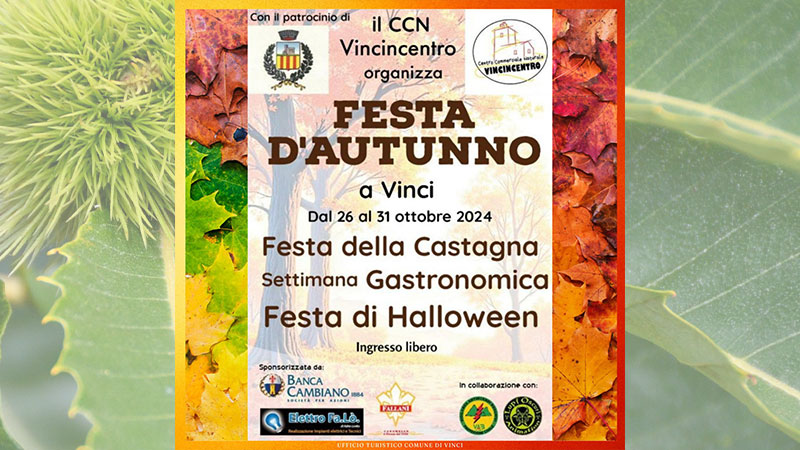 A Vinci è 'Festa d'Autunno', cinque giorni di festa e specialità gastronomiche