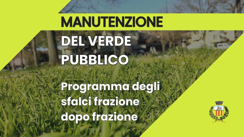 Verde pubblico, pronto il programma della manutenzione di parchi e giardini